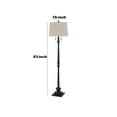 thumbnail image 5 of Floor Lamp with Tubular Turned Resin Support and Pull Chain, Dark Bronze- Saltoro Sherpi, 5 of 5