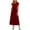 Red, variant on Women's Short Sleeve Summer Maxi Dresses Crew Neck Loose Fit Dresses with Side Pockets, Casual Beach Vacation Dresses