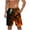 Orange-1, variant on Men's Board Shorts Hawaiian Breathable Flame Print Swimwear with Elastic Waist Drawstring Summer Shorts for Surfing Pool Parties Orange-1 M