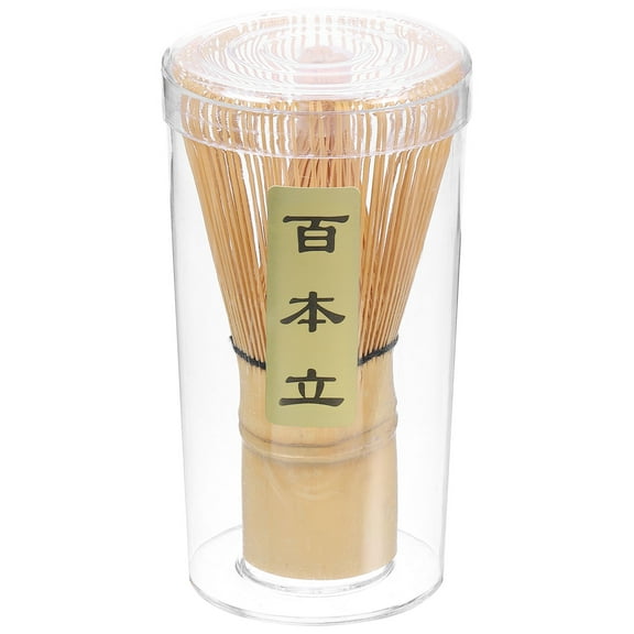 Uxcell Matcha Green Tea Whisk 100 Prongs Traditional Bamboo Whisk Chasen Preparing Matcha Powder Brush Tool Tea, Yellow