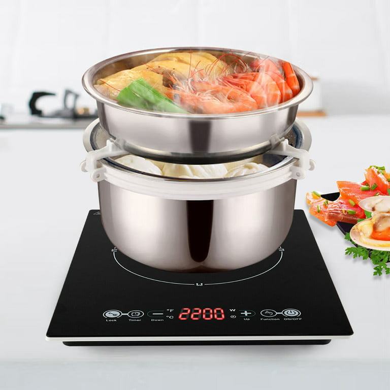 220V Induction Cooker Cooktop Electric Burner Portable Countertop Hot Pot  Stove