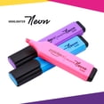 thumbnail image 5 of Pointer Neon Highlighters, Chisel Tip, Assorted Colors, 6 Count (1 pack), for School and Office, 5 of 6