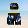 thumbnail image 3 of Tauxra Men's Quick Dry Swim Trunks Elastic Waist with Drawstring Sporty 5 Inch Shorts Flat Front Swimsuit Set with Pockets for Men, 3 of 3