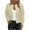Beige, variant on Womens Bomber Jacket Long Sleeve Button Down Varsity Jackets Fall Winter Casual Lightweight Shackets With Pockets Outwear Army Green M