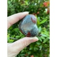 thumbnail image 5 of Bloodstone Gemstone Hearts, Polished Bloodstone Puffy Hearts, Bloodstone Palm Stone, Bloodstone Heart (1 Heart）, 5 of 9