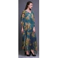 thumbnail image 3 of Bimba Floral Ladies Kaftan Holiday Loungewear Maxi Dress Beach Coverup-S-L, 3 of 5