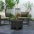 thumbnail image 2 of Outsunny Portable Plug Fire Pit Table with Carry Bag, Wood Burning Firepit, 2 of 10
