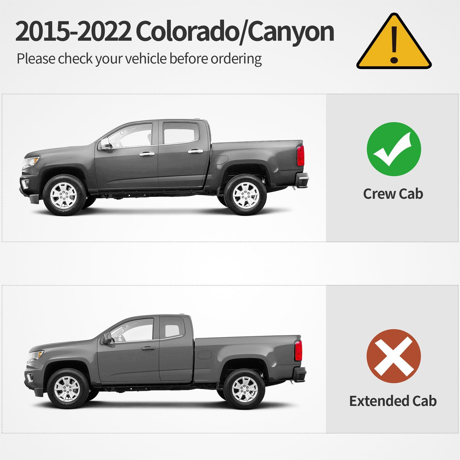 RVNI 6" Running Boards for 2015-2023 2024 Chevy Colorado Canyon Crew Cab Bolt-on Side Step Steel