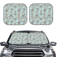 thumbnail image 2 of Windshield Sun Shade, Khaki Shell Foldable Car Sun Shade Windshield For Front, 2 Pieces, 2 of 4