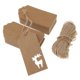 thumbnail image 1 of 100pcs Papel Kraft Navidad Ciervos Elk Etiquetas colgantes Adornos de etiquetas de de marrón Soledad Etiquetas colgantes de navidad, 1 of 10