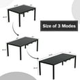 79" Extendable Dining Patio Table for 8 People Outdoor Metal Black