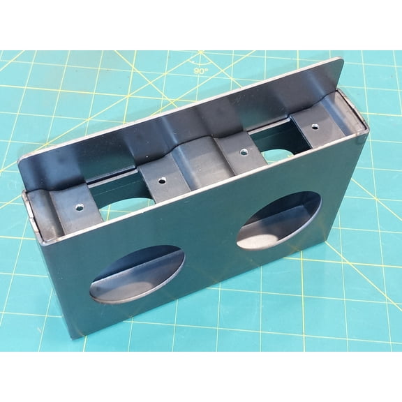 WELDANDFABSHOP Gate Lockbox Double Hole Weldable Steel 6 3/4" x 4 3/8" x 1 1/4" Unpainted