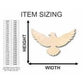 thumbnail image 2 of Unfinished Wood Flying Raven Shape - Animal - Wildlife - Craft - up to 46" DIY 8" / 1/8", 2 of 3