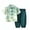 Green, variant on Toddler Boy Outfits Boys Summer Button Cropped Pants and Short Sleeve Top Casual Set Boys' Clothing Sets Black 2-3 Years
