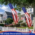 thumbnail image 4 of 4th of July Decorations, 2 Pack 40 Inch American Flag Windsock with Lights Red White Blue Star Stripes Patriotic Windsock Hanging Decorations Memorial Day Independence Day Fourth of July Outdoor Decor, 4 of 10