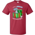thumbnail image 3 of Inktastic I Want a Dinosaur for Christmas in Green and Red Gift Box T-Shirt, 3 of 5