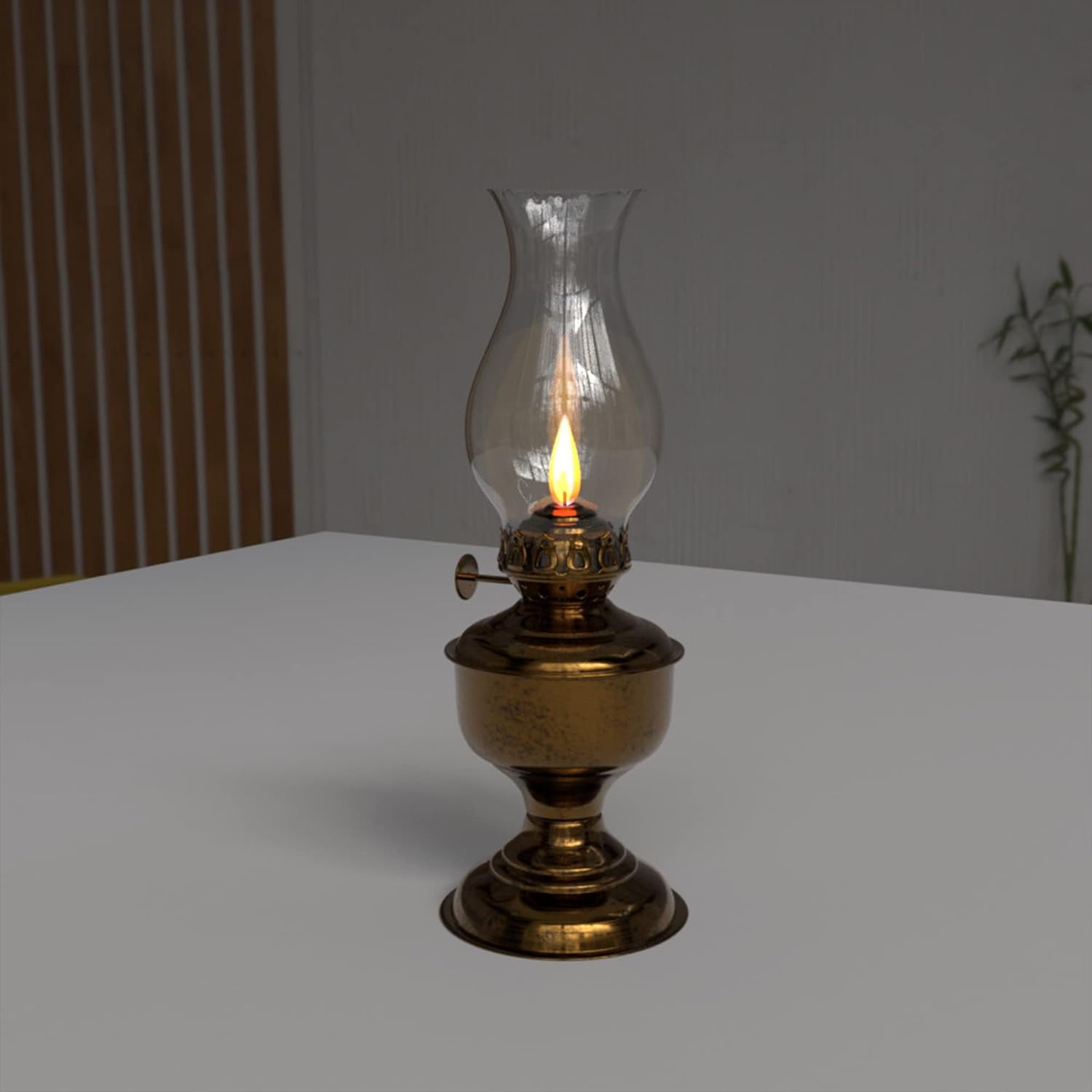 Ciata Oil Lamp, Glass, Victorian Hurricane Chimney Lamp Globe Replacement, 8-1/2 Inch Handblown Clear Glass Chimney Lamp Shade with 3 Inch Fitter and 4 Inch Bulge - 2 Pack
