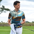 thumbnail image 3 of Fuzoiu Floral Ship On Ocean Print Men's Polo Shirts Short Sleeve,Golf Shirts for Men,Mens Golf Shirt Moisture Wicking Quick-Dry-Medium, 3 of 6