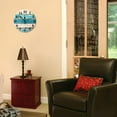 thumbnail image 3 of 10 In Digital Battery Operated Wall Clock-Silent Non-Ticking-Vintage Round ，Beach Themed-Rustic Coastal Nautical , Decorative for Home, 3 of 8