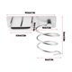 thumbnail image 5 of Matsuzay Soporte para secador de pelo, organizador de rizador de baño, soporte para secador de pelo, estante de soplador en DIY para accesorio Juegos de accesorios de baño Plata Matsuzay HA011391-01B, 5 of 6