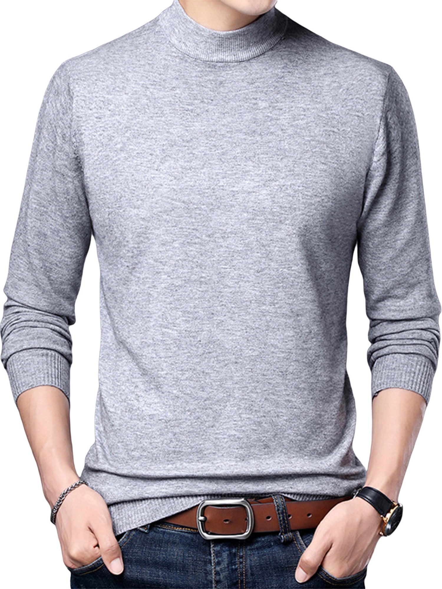 YUNY Mens Fashion Silm Fit Plus Size Knitting Top Tee Sweater Navy Blue XL YUNY Mens Fashion Silm Fit Plus Size Knitting Top Tee Sweater Navy Blue XL