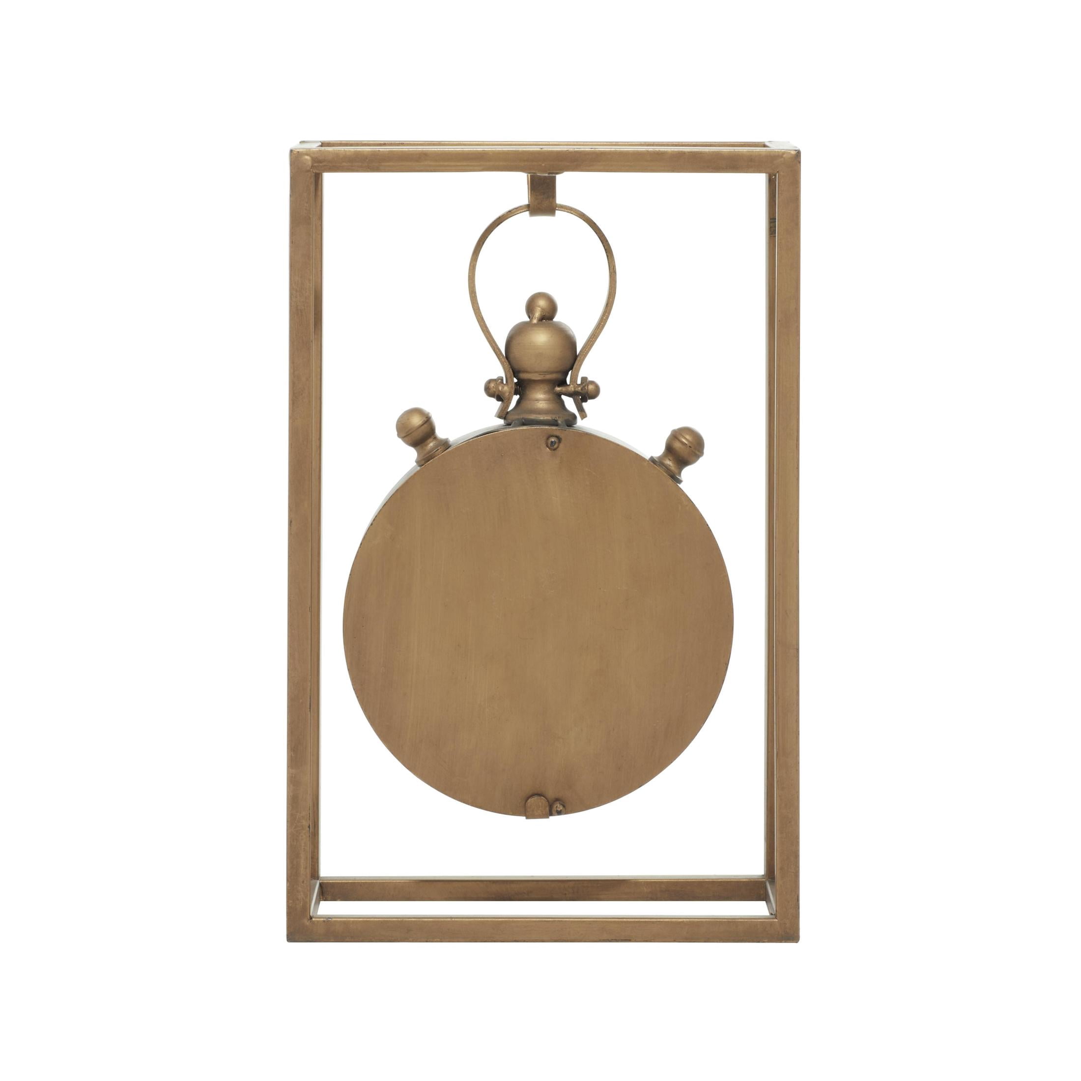DecMode 13" Bronze Metal Standing Stopwatch Clock