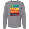 thumbnail image 3 of Inktastic Eat Sleep Muay Thai Repeat Long Sleeve T-Shirt, 3 of 5
