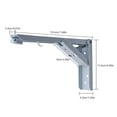 thumbnail image 3 of Soporte De Estante Triangular Plegable Soporte de estante de 8/10/12/14 pulgadas Soporte de estante que ahorra espacio para el hogar (estilo), 3 of 5