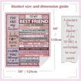 thumbnail image 2 of LHSHID Long Distance Friendship Gifts for Women Friends Gifts for Best Friends Women Best Friend Birthday Gifts for Women Friendship Unique Christmas Birthday BFF Bestie Gifts Blanket 40"x50", 2 of 7