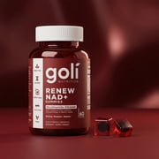 Goli Nutrition Renew NAD+ Gummies with Nicotinamide Riboside, 60 Count