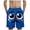 Blue, variant on Mens Swim Trunks Board Shorts Funny Cartoon Face Print Swimming Trunks Quick Dry Beach Shorts Casual Summer Short(Yellow,M)