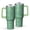 Light-green, variant on Leopard Print 40oz Tumbler– Stainless Steel Insulated Tumbler with Handle and Straw, Large Capacity Travel Cup for Hot & Cold Drinks