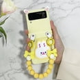 thumbnail image 2 of Cute Rabbit Étui Compatible avec Samsung Galaxy Z Flip 3/4, Étui Rigide Antichoc avec Bracelet et Charnière, 2 of 5