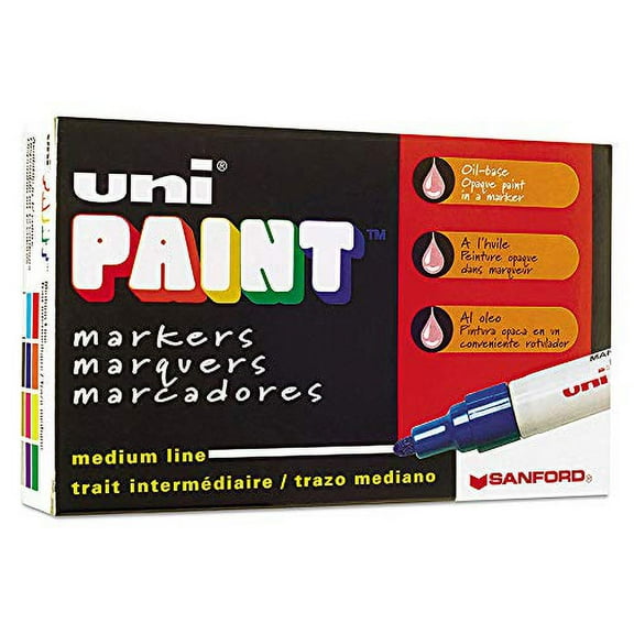 Uni-Paint Medium Point Paint Marker, Yellow, Lot of 12
