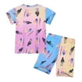 thumbnail image 5 of TAIAOJING Boys Girls Summer Outfits Sets Short Sleeve Shorts Outfits Sets Casual Playwear Toddler Kids Clothes Soft Comfortable Daily Wear For 2-8 Years Old Lovely 6-7Y, 5 of 6