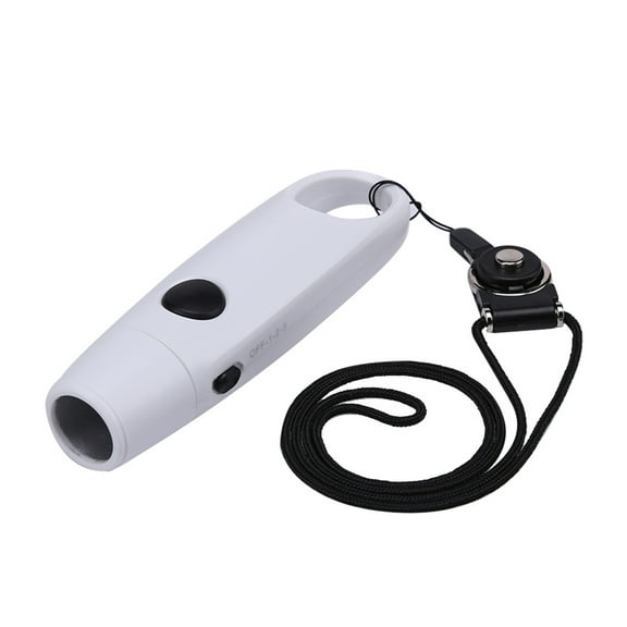 Electronic Whistle for Outdoor Survival Basketball Football Games Referee Sports Training Cheerleading Whistle(4PCS CR2302 is Included) White