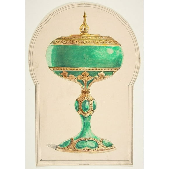 Design for a Chalice with Lid Poster Print by Anonymous, French, 19th century (18 x 24)
