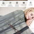 thumbnail image 3 of Shiartex Trees Leaves Fog Ideal Comfy Throw Blanket for Bed All Seasons Lightweight Anti-Pilling Wrinkle-Resistant 50x60in, 3 of 6