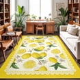 thumbnail image 2 of Yellow Lemon Area Rugs 5x8ft Floral Leaf Summer Fruit Farmhouse Pastoral Floor Rug&nbsp;Non Slip Low Pile Ultra Soft Throw Carpet for Entryway Indoor Entrance Kitchen Bathroom, 2 of 9