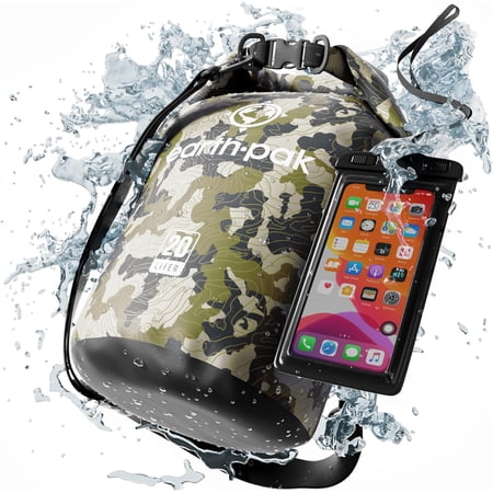 Waterproof Dry Bag - Roll Top Waterproof Backpack Sack Keeps Gear Dry for Kayak with Waterproof Phone Case