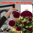thumbnail image 4 of Black Velvet Christmas Ball Ornaments, Christmas Tree Decorations 46Pcs Shatterproof Christmas Ornaments Set with 5 Styles in 3 Sizes(Small Medium Large), Christmas New Year Winter Party Home Decor, 4 of 6