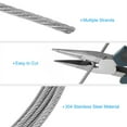 thumbnail image 3 of Uxcell 32.8 Ft Stainless Steel Picture Hanging Wire Kit with 6 Pcs M3 Aluminum Sleeve, Silver, 3 of 6