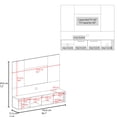 thumbnail image 4 of 56.1" Wide Entertainment Center | Stylish Design, Tidy Cable Management, 4 of 5