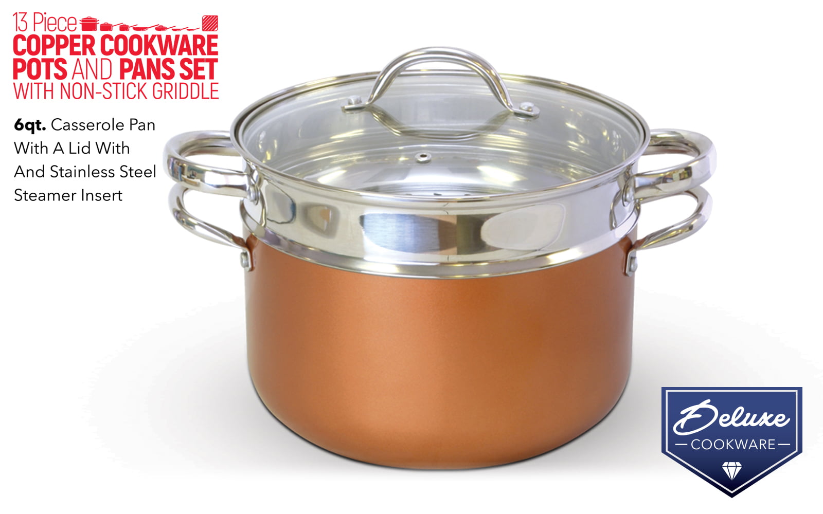 BRENTWOOD 9-Piece Aluminum Non Stick Cookware Set in Copper BPS-309C - The  Home Depot