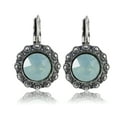 thumbnail image 3 of Swarovski 8mm Green Flower Leverback Earrings Featuring 8mm Swarovski Pacific Opal&nbsp;, 3 of 4