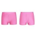 thumbnail image 3 of Raenseen Kids Girls V-Front Waistband Shorts Breathable Stretchy Bike Shorts Sports Ballet Dance Pink 6, 3 of 9