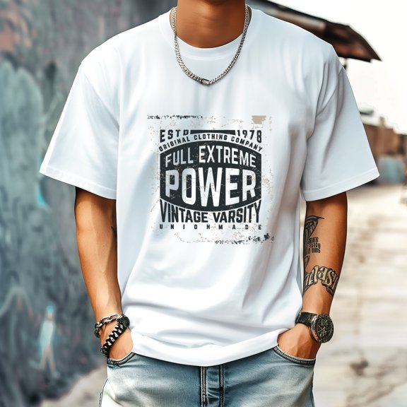 Men's T Shirt Round Neck Patterned Tee Summer New Sports Shirt Vintage Style Gift for Friends XS