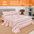 thumbnail image 2 of Floral Printed Sheet Set King Soft Microfiber Botanical Bed Sheets Extra Deep Pocket Pieces, 2 of 6