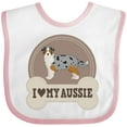 thumbnail image 3 of Inktastic Australian Shepherd Toy Aussie Boys or Girls Baby Bib, 3 of 4