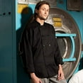 thumbnail image 2 of Unisex Classic 10 Button Chef Coat, Black, XX-Large, 2 of 3